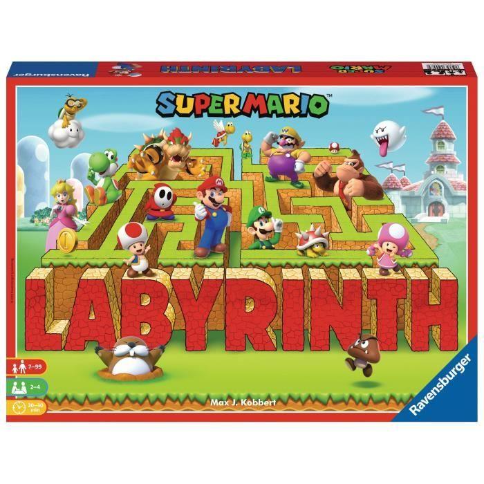 SUPER MARIO Labyrinth, Семейная настольная игра, Поиск сокровищ в движущемся лабиринте, Возраст 7 лет и старше, Ravensburger