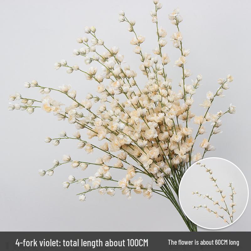 Свадебный декор из шелковых цветов шампанского - Искусственные элементы цветочного оформления потолка и прохода