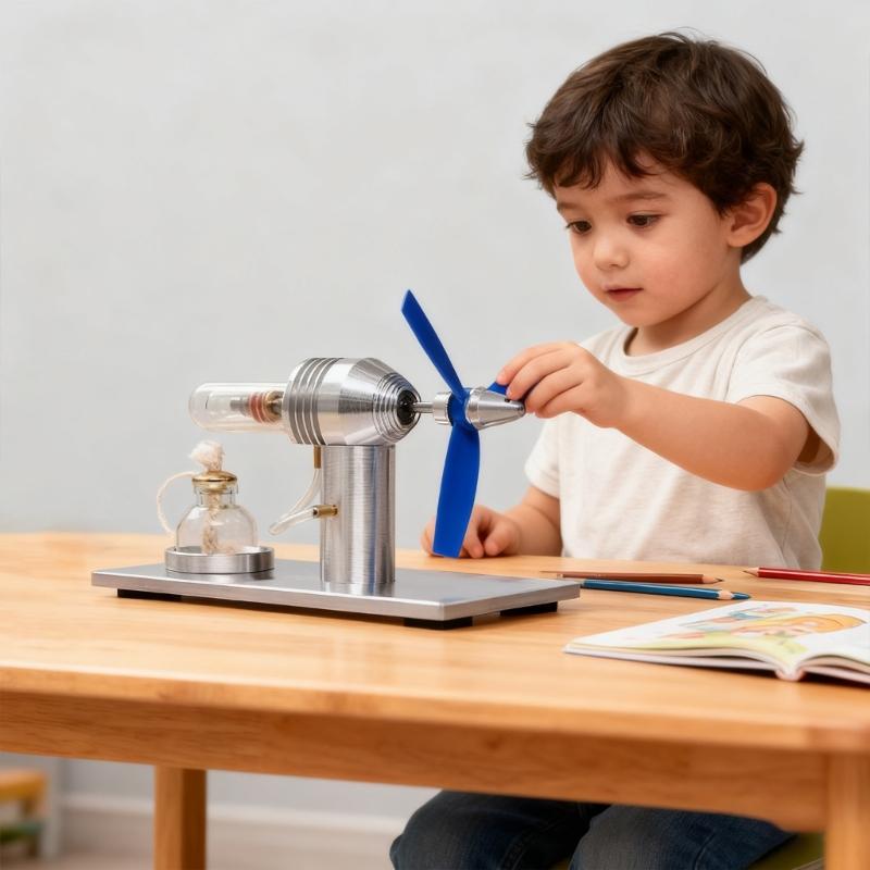 Stirling Engine Model Thermodynamics Energy Conversion Demonstrating Tool Physics Experiment For Students Teachers