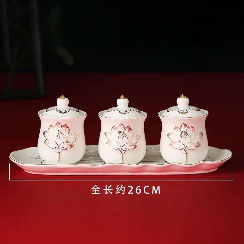 4 шт./лот Китайская креативная керамическая чашка для воды для использования Буддой: Бытовая чашка для воды Лотос Бодхисаттвы перед Буддой Фэн-шуй