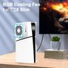 Боковой вентилятор со светодиодной подсветкой, 2 порта USB, охлаждающий вентилятор для игровой консоли, боковой кулер для PS5