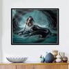5d Diy Full Round Diamond Painting Cross Stitch "mermaid Girl" Diamond Embroidery Mosaic Rhinestone
