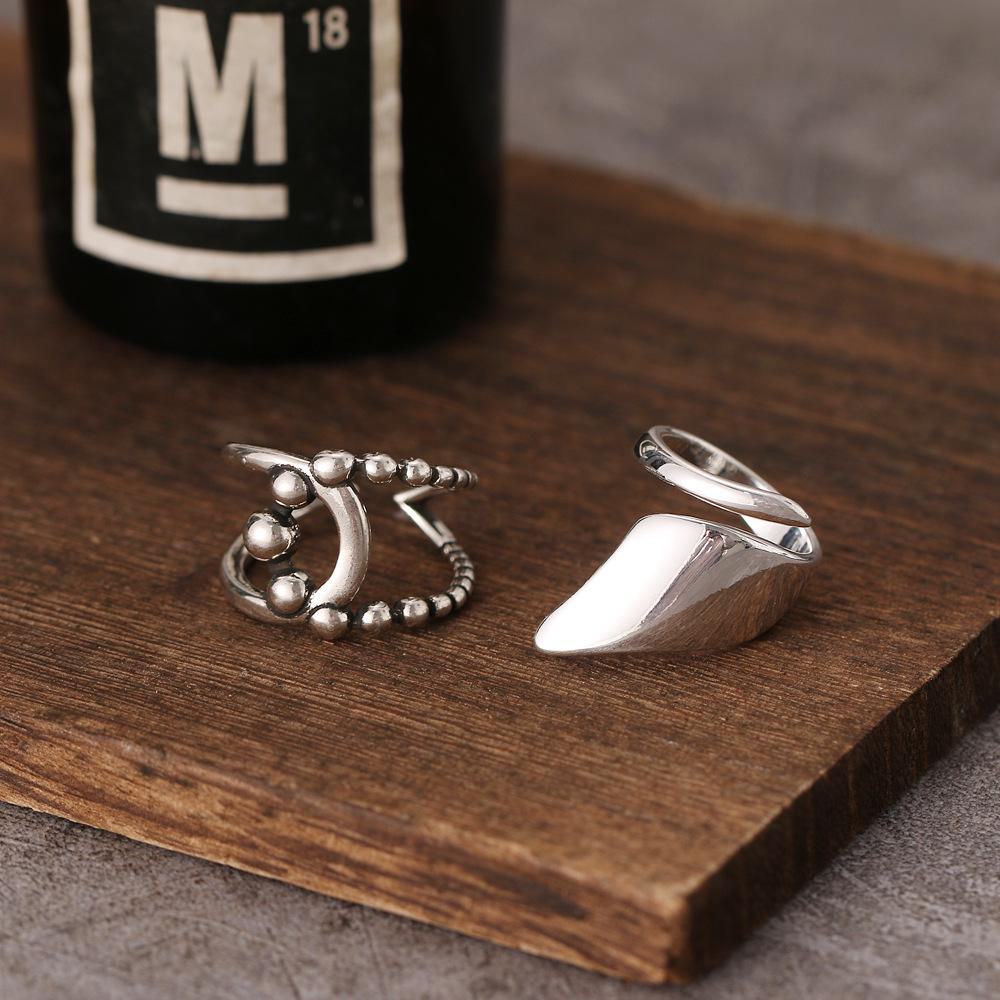 Exaggerated Punk-Style European & American Metal Couple Rings