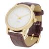 Fieldwork Women's Analog Watch with Brown Leather Strap and Large Mylar Charm (PP011-1)
