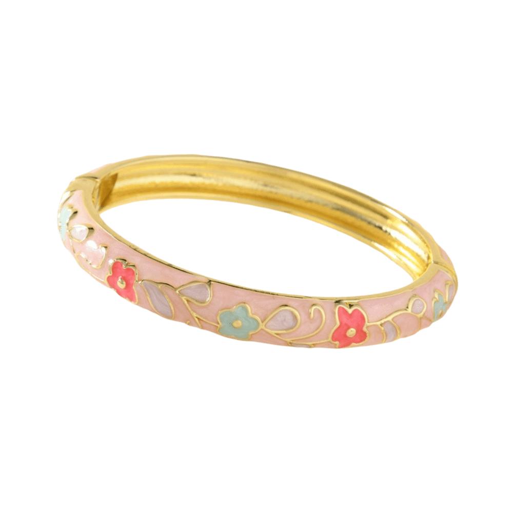 Zinc Zinc Zinc Alloy Enamel Bracelet Floral Motifs Flower Texture Bracelet Dropped Glaze Bracelet African