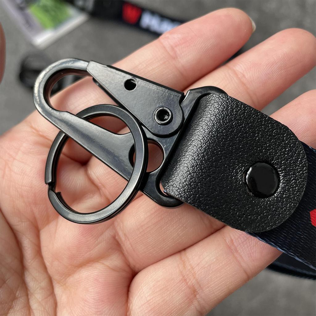 Martinis Racing Keychain Martini Nylon Leather  Keyring Holder for Porsche 911 917 917LH 918 Panamera 970 Accessories