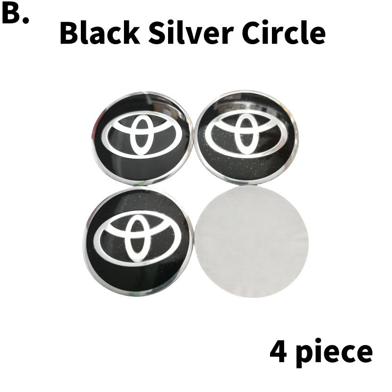 ACS2 56mm Aluminum Alloy logo Wheel Center Hub Cap Badge sticker For Toyota Prado Rav4 Yaris Hilux Prius Corolla Camry Accessories
