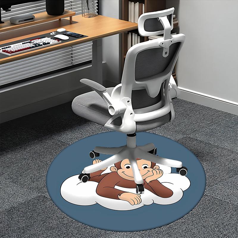 Curious George,Cloud Chair mat Round Rug Office carpet, Non slip, Suitable for Living Rooms, Bedrooms decor.1205150a