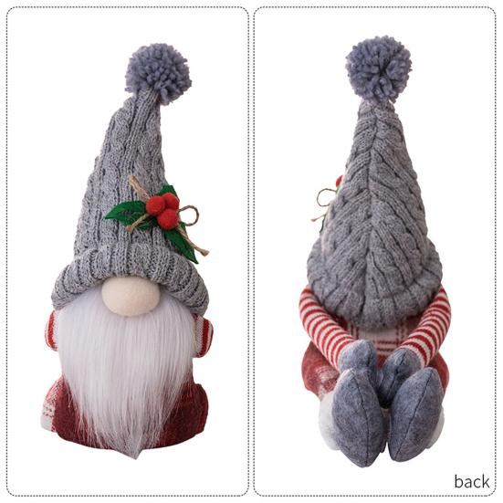 Рождественский занавес, завязка на руке, Нескользящая 3D кукла-гном, длинная вязаная шапка, безликий гном ручной работы