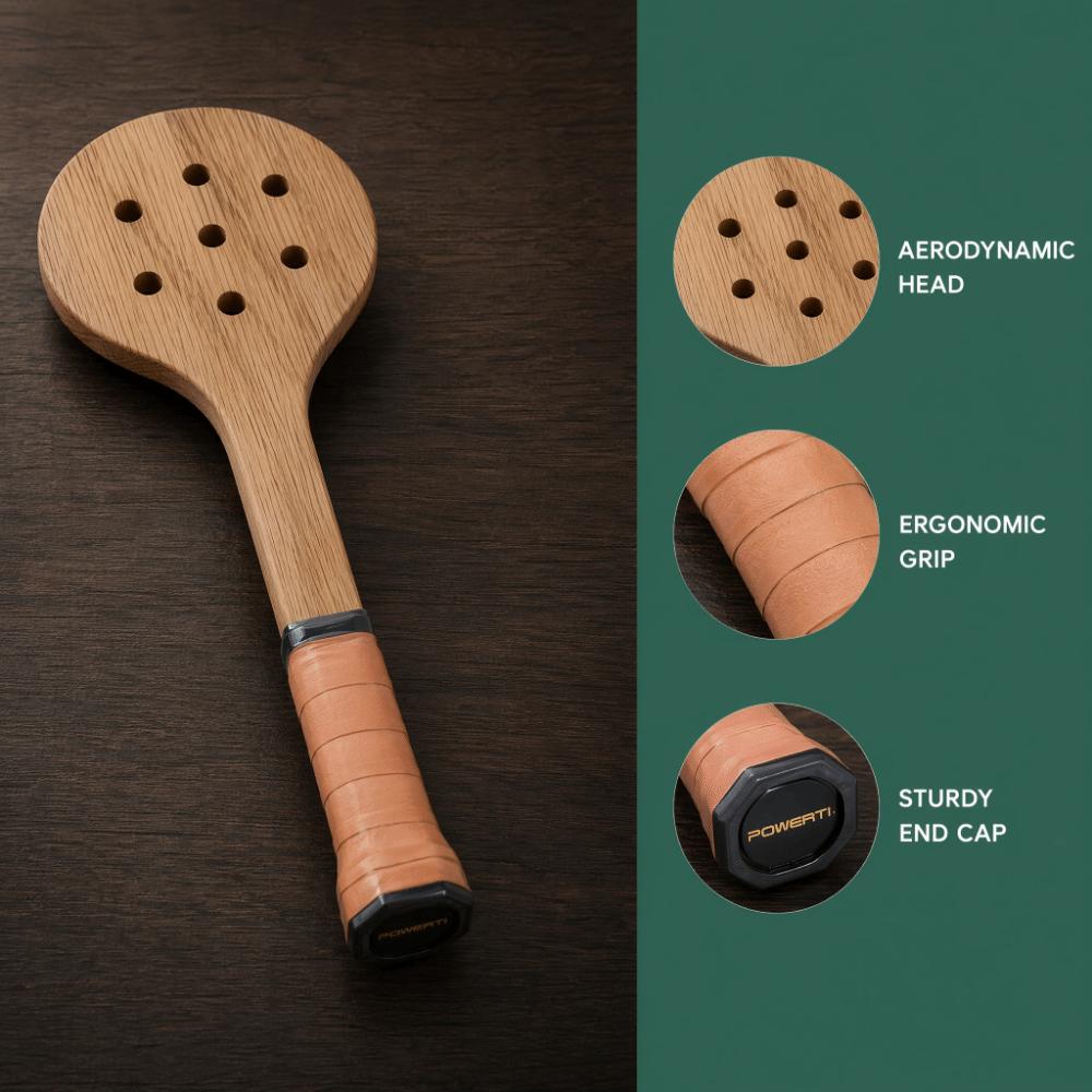 Lightweight Padel Training Paddle Perforated Head Training Racket Indoor Training