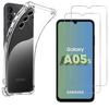 Shockproof Case - Phonillico - Samsung Galaxy A05S - Soft Silicone - 2 Tempered Glass - Reinforced Protection