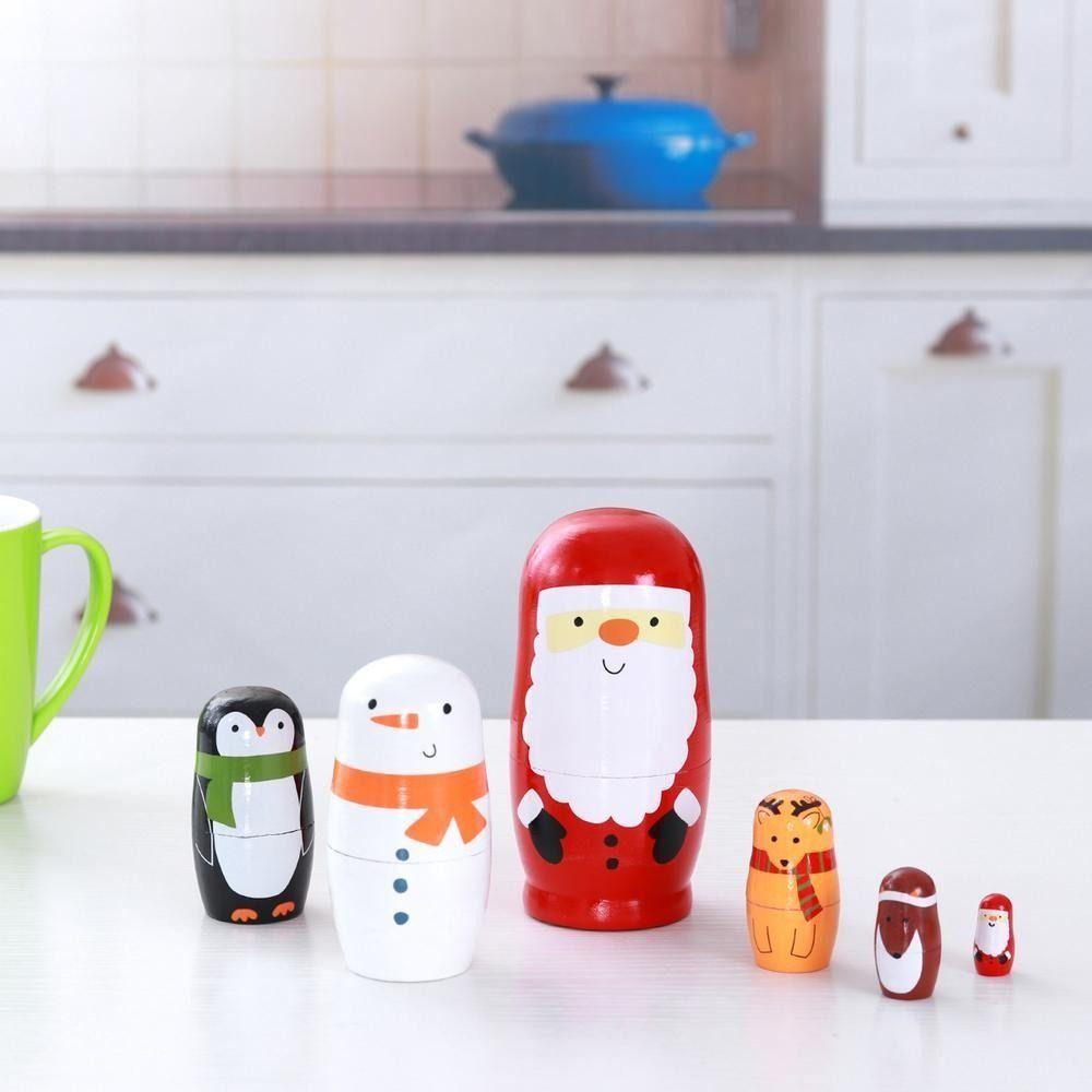 Товары для рукоделия Русские матрешки Матрешки Игрушки Деревянная русская матрешка
