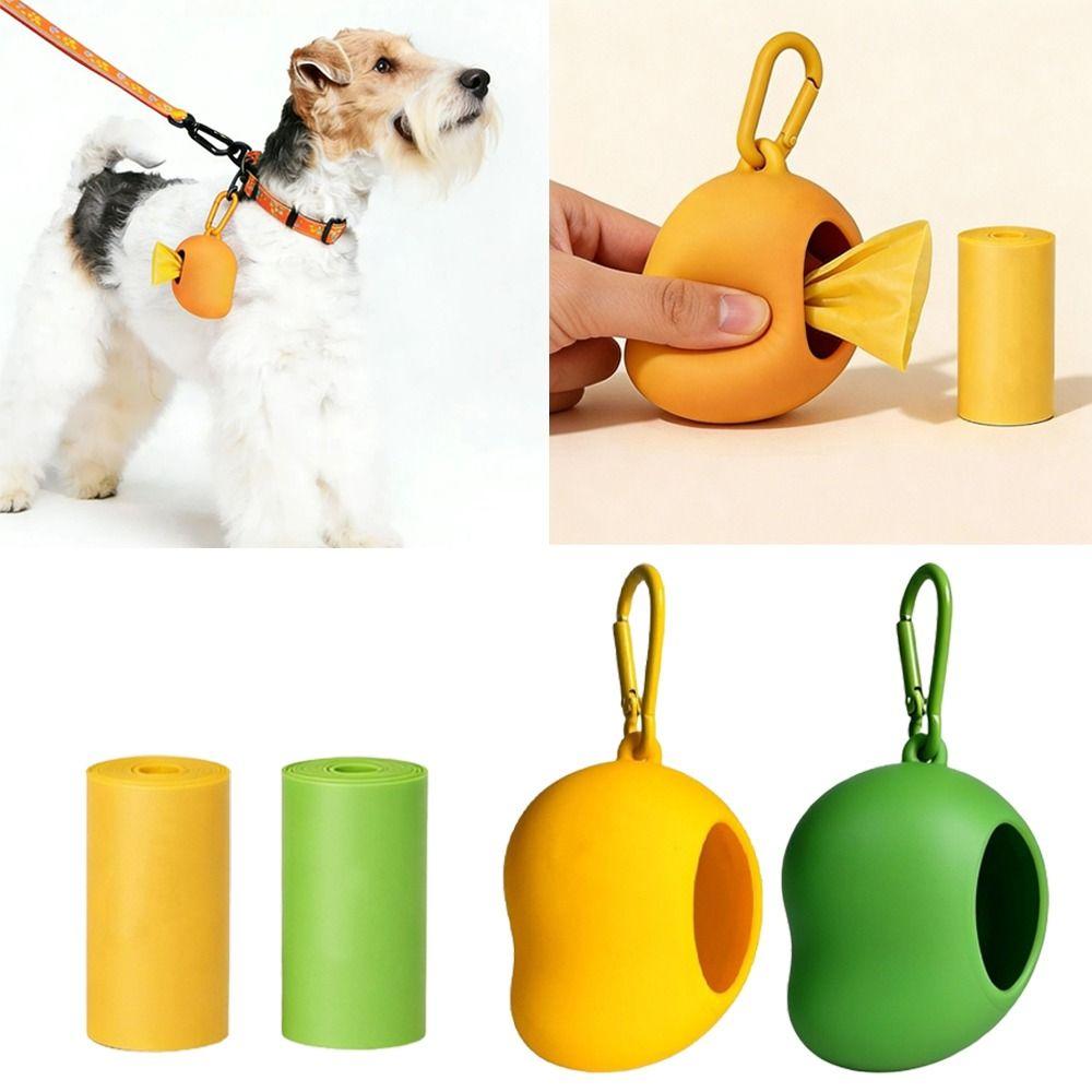 Yellow Green Dog Poop Bags Plastic Garbage Bags Holder New Waste Bag Dispenser Outdoor Use