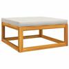 VidaXL Repose-pied de Jardin avec Coussin, Tabouret, Siège, Pouf, Meuble de Terrasse Patio Extérieur, Gris Clair Bois Massif 360014