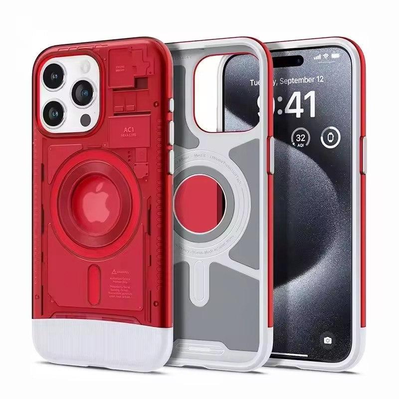 Роскошный классический чехол C1 MagSafe для iPhone 16 Pro Max 16 Pro 15 14 13 - ультрагибридный магнитный защитный чехол с жестким корпусом