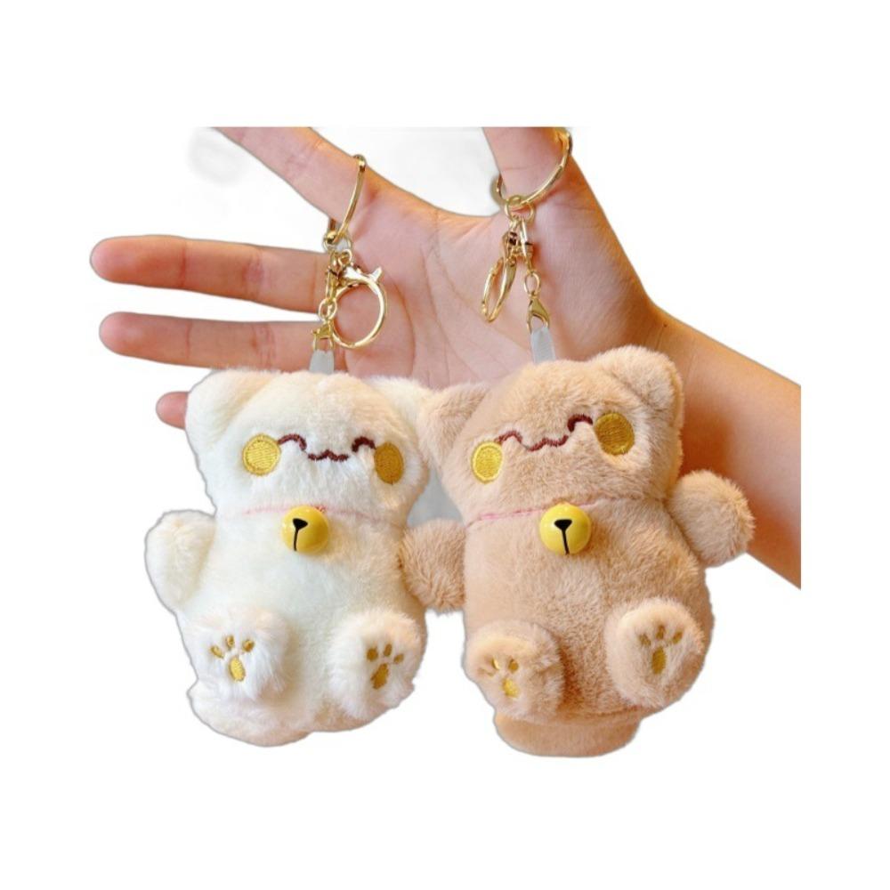 Stuffed Kittens Bell Kitten Keychain Soft Car Key Accessories New Doll Keychain Gift