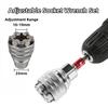 Набор регулируемых торцевых ключей Многофункциональный 3/8" привод 10-19 мм Регулируемая шестигранная универсальная головка