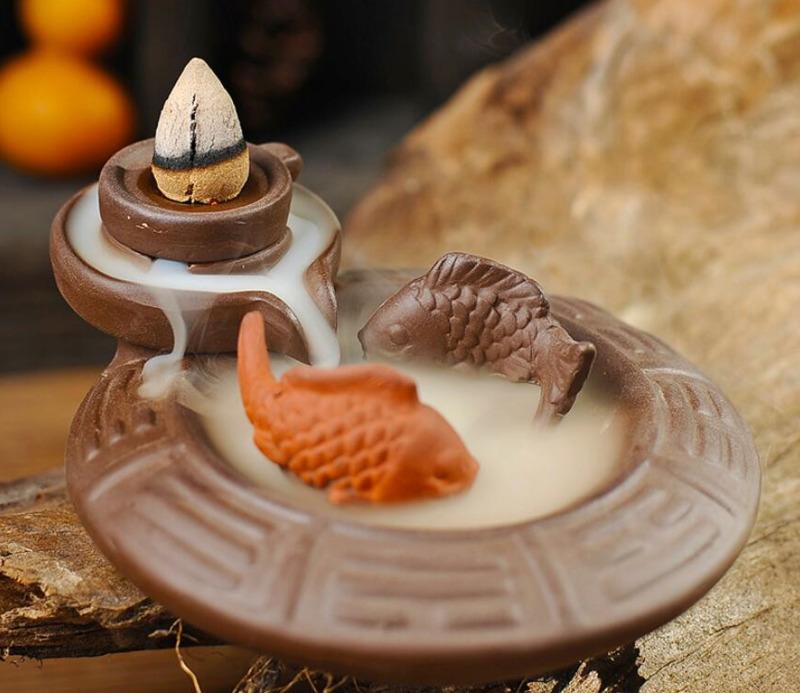 Креативная подставка для обратного потока благовоний Керамический держатель для палочек благовоний Ароматерапевтическая курильница Для дома Офиса Гостиной Чайной