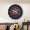 45CM Retro Gear Wall Clock Mechanical Living Room Bedroom Light Luxury Simple Creative Clock Silent Clock Round