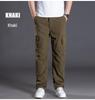 Men's Winter Fleece-Lined Cargo Pants - Warm, Casual, Elastic Waist, Plus Size, Trendy Style