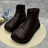 Туфли на плоской подошве женские ботильоны модные кожаные туфли женские 2025 тренд зима бренд дизайнер панк готика прогулочные удобные женские челси ботинки