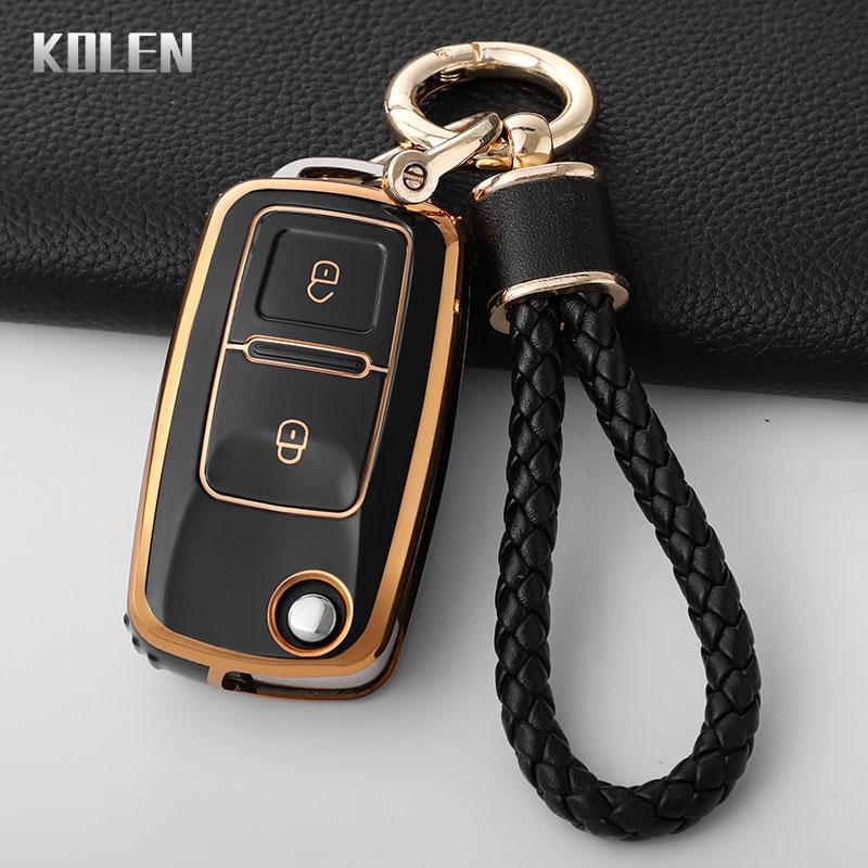 ТПУ Чехол для Автомобильного Ключа Для Vw Volkswagen Polo Tiguan Passat B5 B6 B7 Golf 4 5 6 Mk6 Jetta Lavida Skoda Octavia Seat Leon Altea