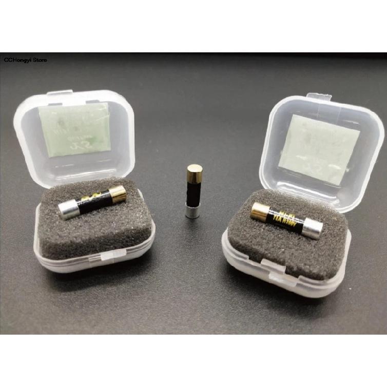 1PCS HIFI Fuse Gold Plated Silver Cap Nano CD Audio Amplifier Tube Amp Decoder Fuse 125mA-20A 5x20mm 6x32mm