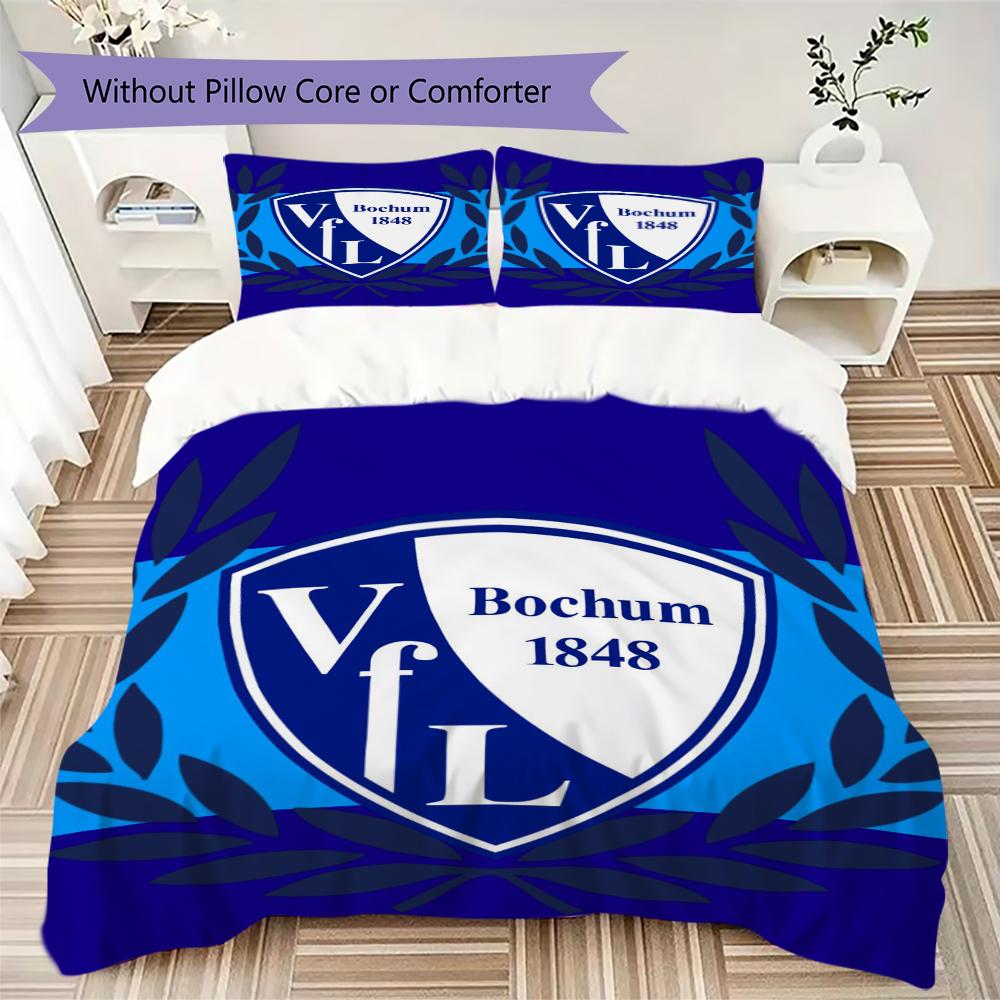 VfL Bochum 1848 Pattern Bedding uilt Set uilt Cover Pillowcase Home Decoration Birthday Gift (1 * duvet cover + 2 * pillowcase  without core)99