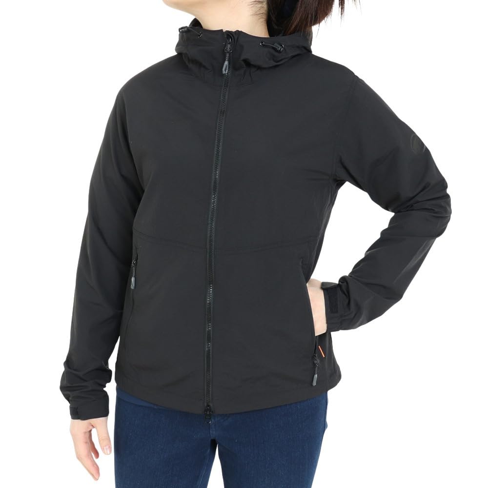 Mammut Hiking WB Hooded Jacket AF Asian Hiking Windbreaker Hooded Jacket Women's 1012-00401 Black, Fit,