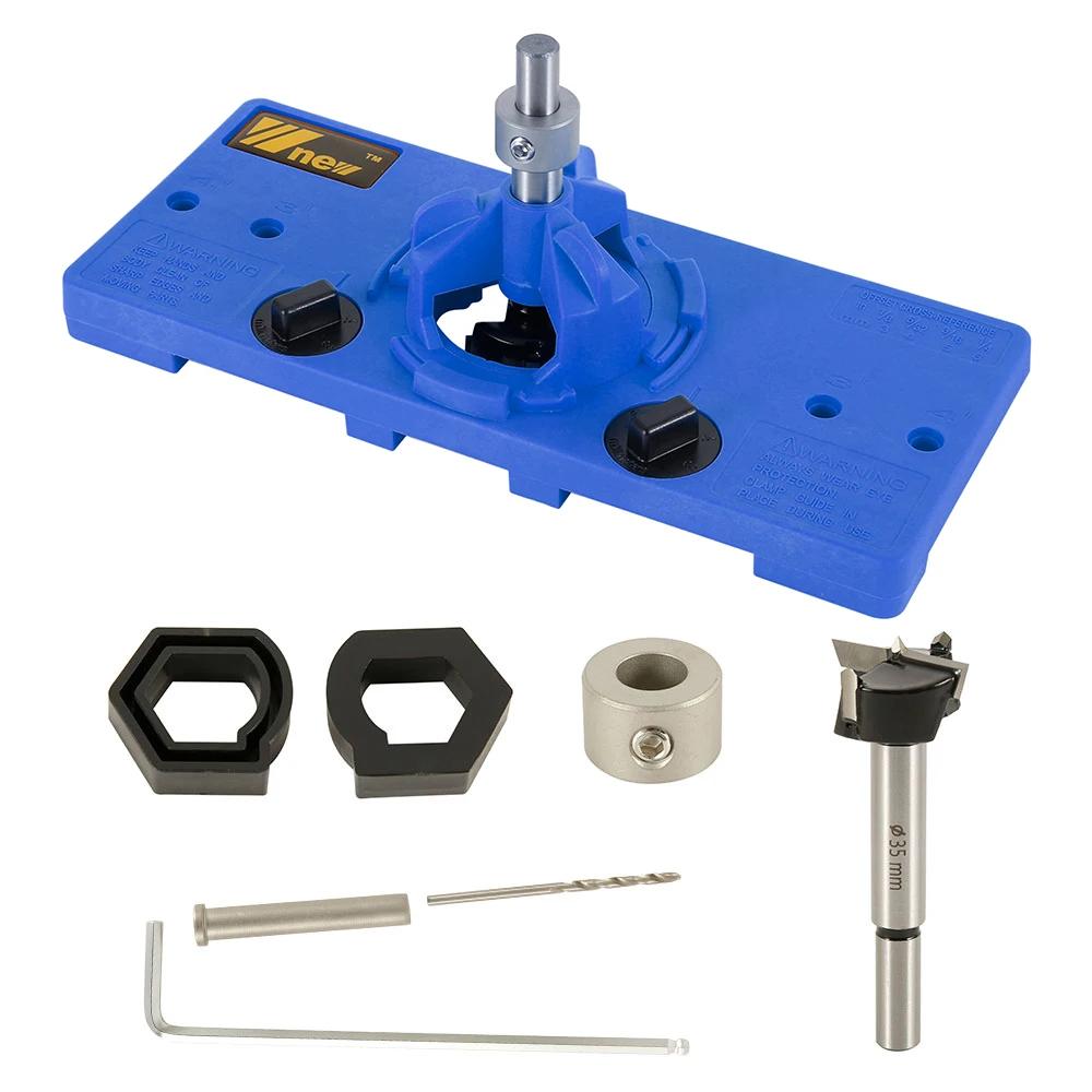 Скрытый 35-миллиметровый шаблон для сверления отверстий в форме чашки + сверло Форстнера, фреза по дереву, плотницкий столярный инструмент для самостоятельной работы