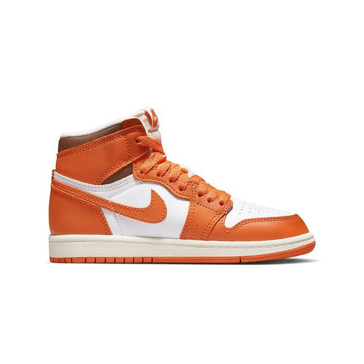 Детские кроссовки Air Jordan 1 High OG PS Starfish Orange White Cacao-Wow CU0449-101