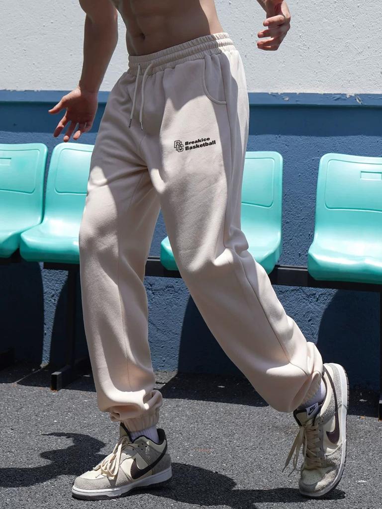 Bkcxzice Pants American Style Basketball Training Long Pants Sports Pants Men's Jogger Gray Casual Running Loose Sweatpants