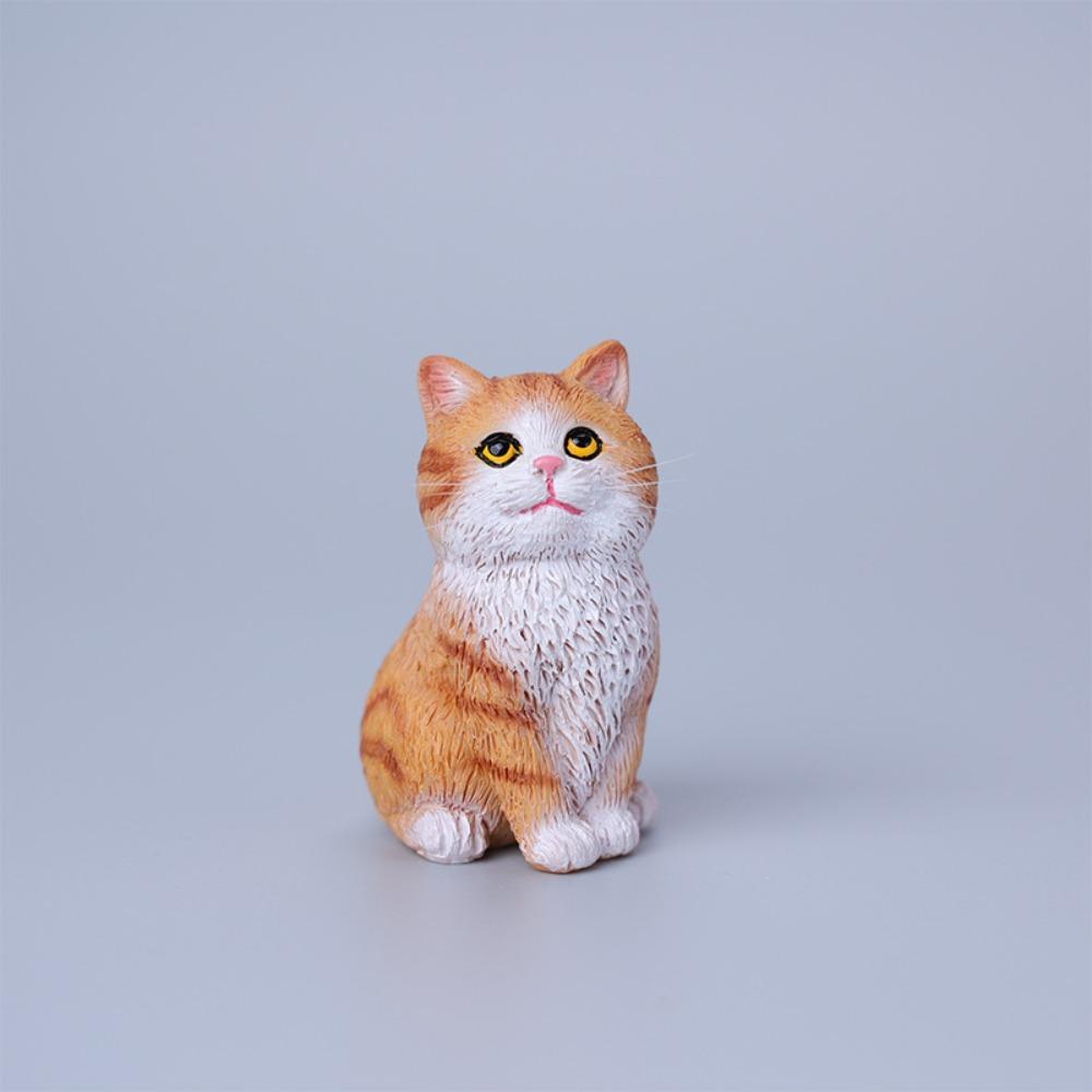 Simulation Cat Pet Model Cute Mini Cat Decoration Creative Cat Ornament  Kids Toy