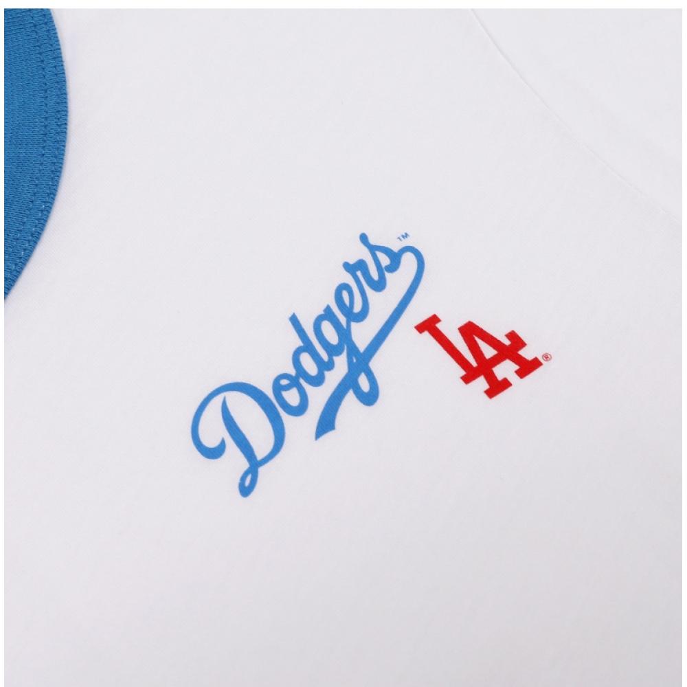 SporTy Rich DodgerS Serif Ringer Women S T ShirT Wh46