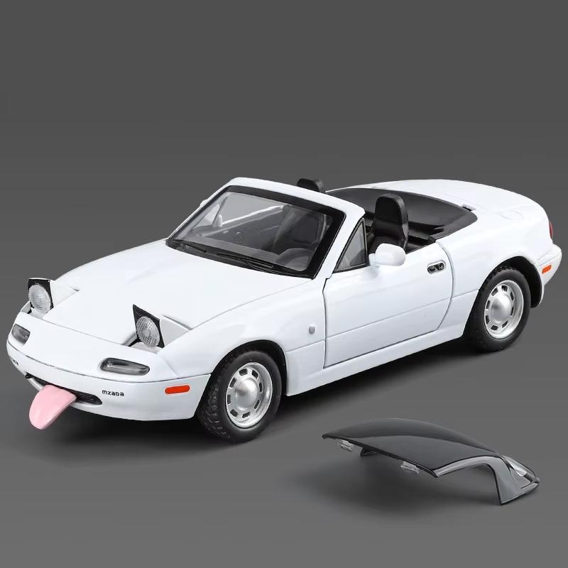 Новый 1:24 Mazda Miata MX5 MX-5 литая модель автомобиля из литого металла миниатюрная машина со звуком и светом детская игрушечная машинка подарок