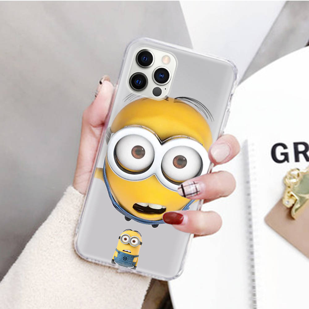 JM29 Я люблю Minion Прозрачный чехол для Samsung A04 A14 A23 M33 M53 Realme 10 9 C35 C55 VIVO Y02 X80 Infinix Hot 30 Note 11 Tecno Spark 8P Pro
