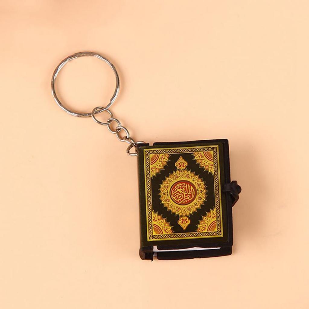 Healthy Bodycare Unisex Mini Quran Arabic Pendant Keychain Bag Car Hanging Key Ring Birthday Gift
