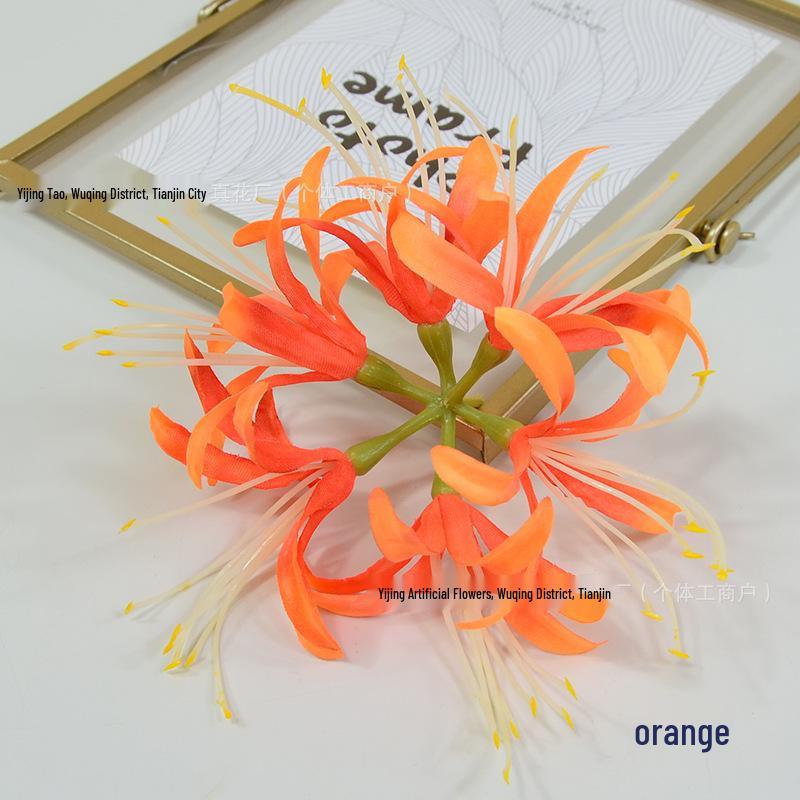 Lycoris Radiata and Zephyranthes Artificial Flower Arrangements for Indoor Decoration and Photography Props