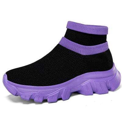 Унисекс Кроссовки Дышащие Высокие Эластичные Носки Толстая Подошва Увеличьте Спортивная Обувь Женская Обувь