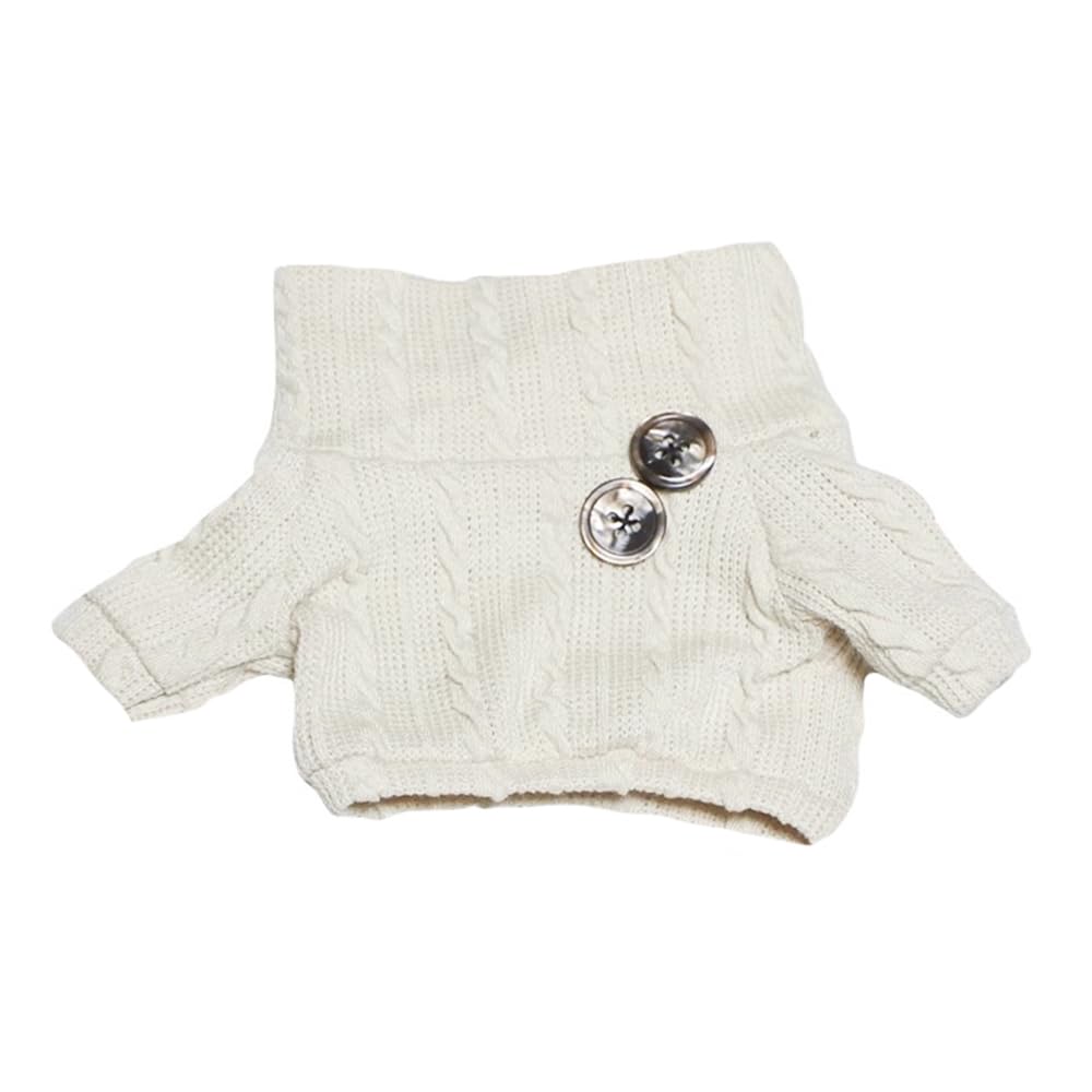 Niannyyhouse 10cm-15cm 20cm Plush Clothes, Turtleneck Sweater, Cotton Doll Clothes, Dress-Up (Light Brown, 20cm)