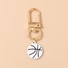Fashion Enamel Sport Ball Key Chain Women Girls Basketball Key Ring Pendants for Handbag Decor DIY Key Chain Jewelry Gift