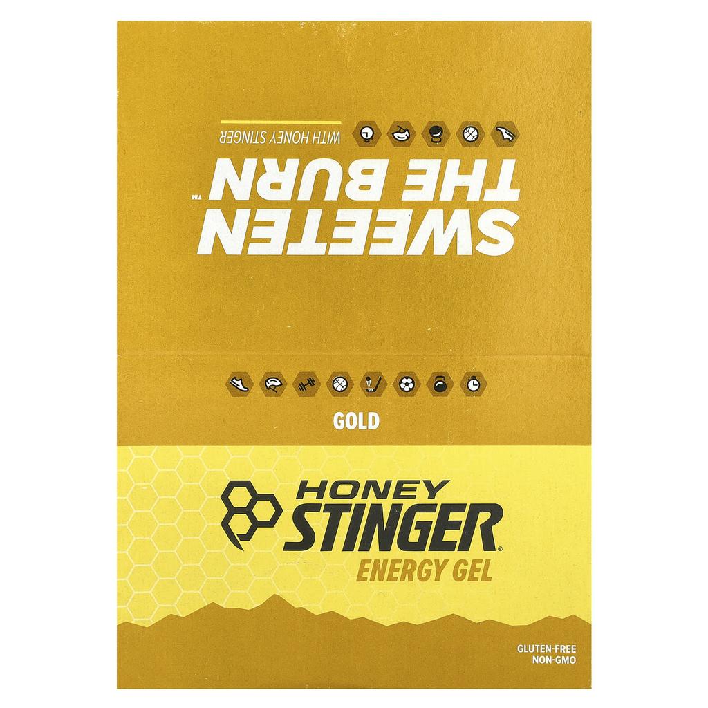 Honey Stinger, энергетический гель, золото, 24 упаковки, 31 г (1,1 унции) каждый