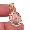 Натуральный родонит, двухцветный кулон из стерлингового серебра 925 пробы, размер 1,50 дюйма, W8c86