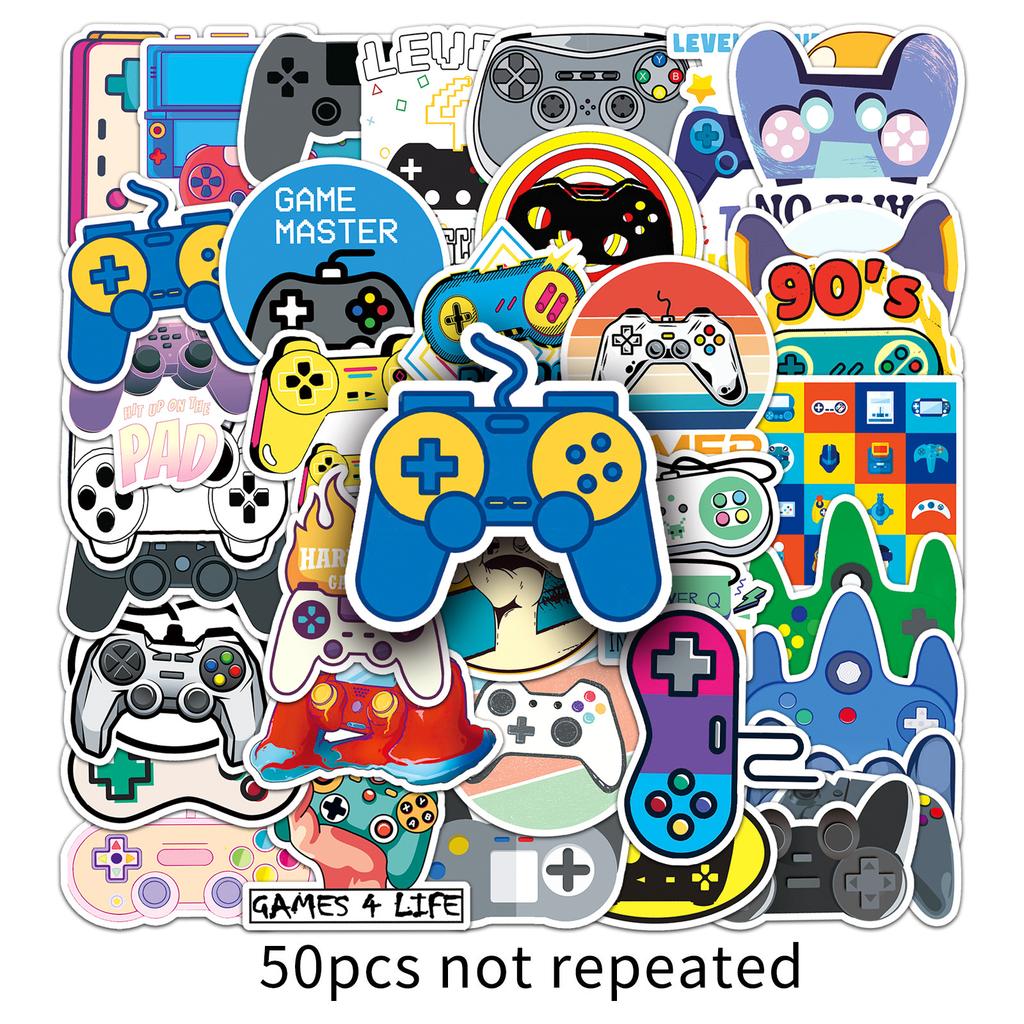 50 Gamepads Doodle Personality Cartoon Creative Trend DIY Skateboard Suitcase Stickers Waterproof