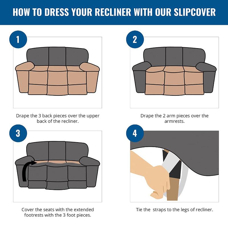 Чехол для дивана с откидной спинкой, водонепроницаемый чехол с откидной спинкой, эластичный мягкий чехол для дивана для гостиной, детей, домашних животных
