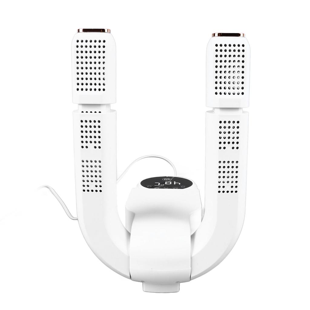 Сушилка для обуви белая, выдвижная, складная, с таймером и сенсорным экраном, бесшумная, портативная, электрическая