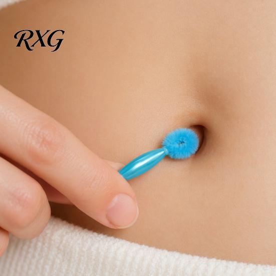 Soft Navel Cleaner 2PCS Belly Button Cleaning Brush, Portable Dirt Remover, Skin Travel Body Brush Tool, for Care And Funny Christmas Stocking