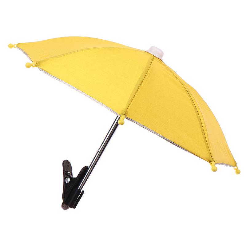 Motorcycle Mobile Phone Holder Sunshade Umbrella Waterproof Small Helmet Sunscreen Phone Stand Bracket Protect Phone From Rain