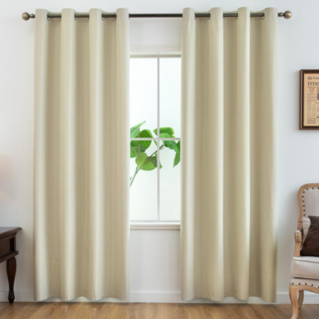 2pcs 100% Blackout Curtains, Thermal Insulated Window Drapes, Window Treatments for Bedroom Living Room, Home Decoration