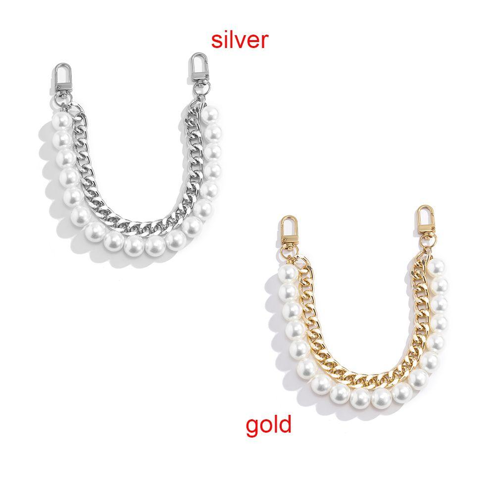 Retro Replacement Handles DIY Purse Handbag Belt Shoulder Chain Bag Chain Pearl Bag Strap